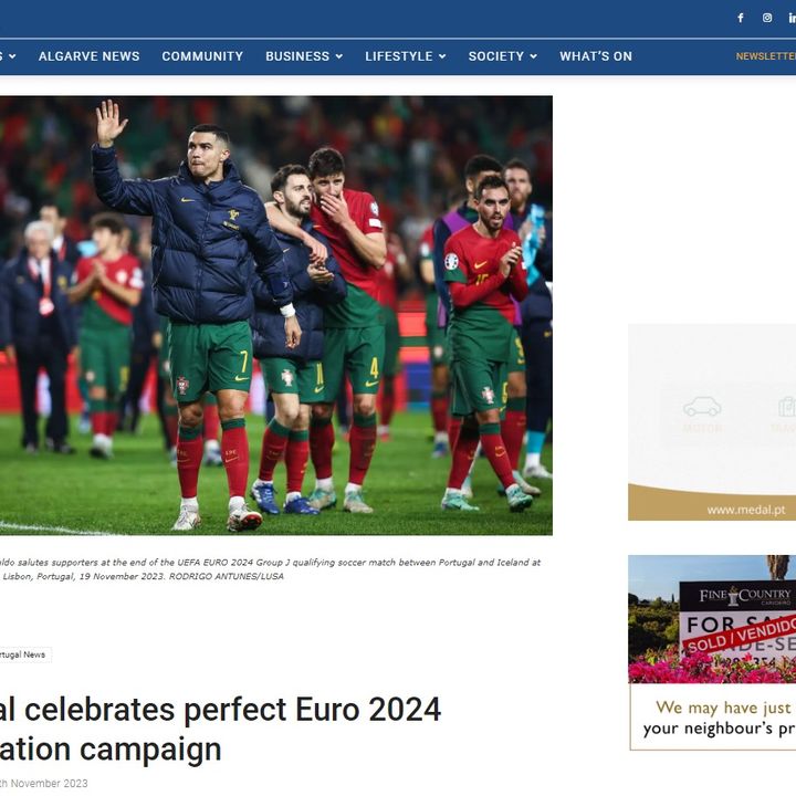 Portugal celebrates perfect Euro 2024 qualification campaign (Portugal Resident - 20th November, 2023)