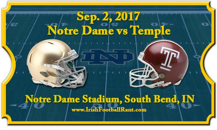 Irish Football Weekly:Notre Dame-Temple Preview W/Tony Hunter