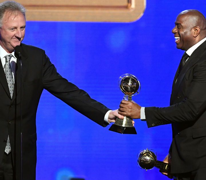 Celtics, Lakers Greats Larry Bird, Magic Johnson Share NBA Lifetime Achievement Award