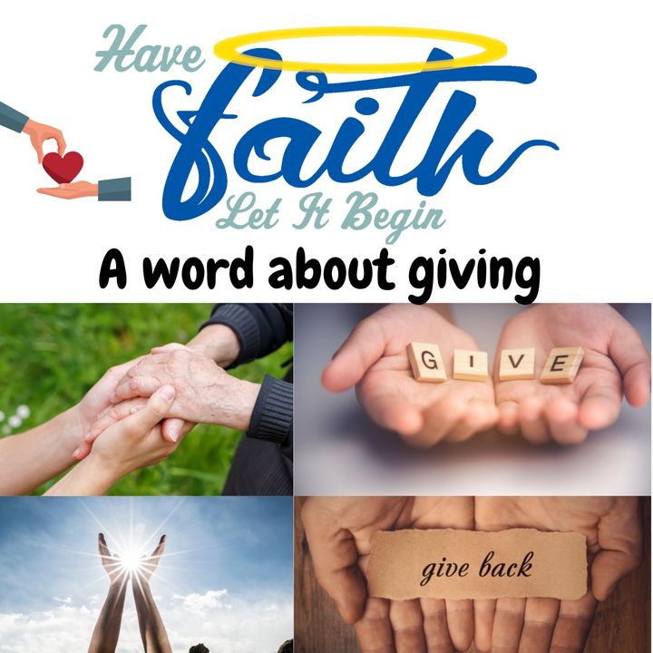 A word about giving