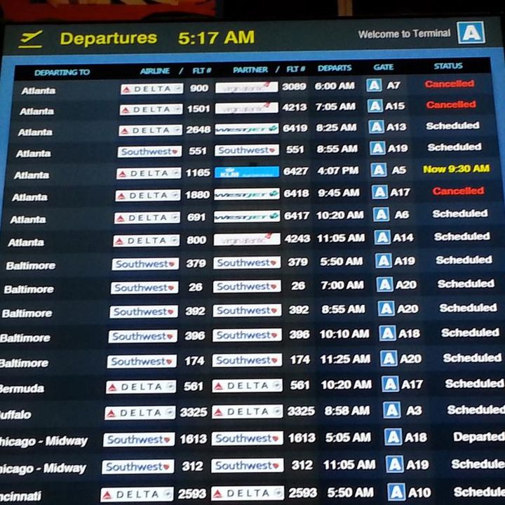 Flights Between Boston, Atlanta Cancelled Due To Outages