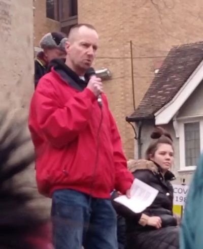 Mark Devlin at Oxford Freedom Rally, 22/1/22