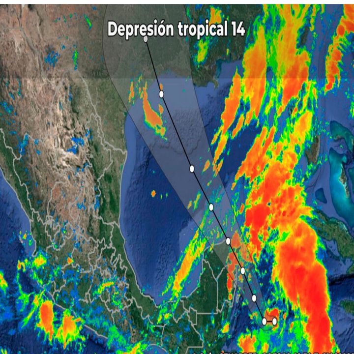 Lluvias y alerta amarilla en Quintana Roo por depresión tropical