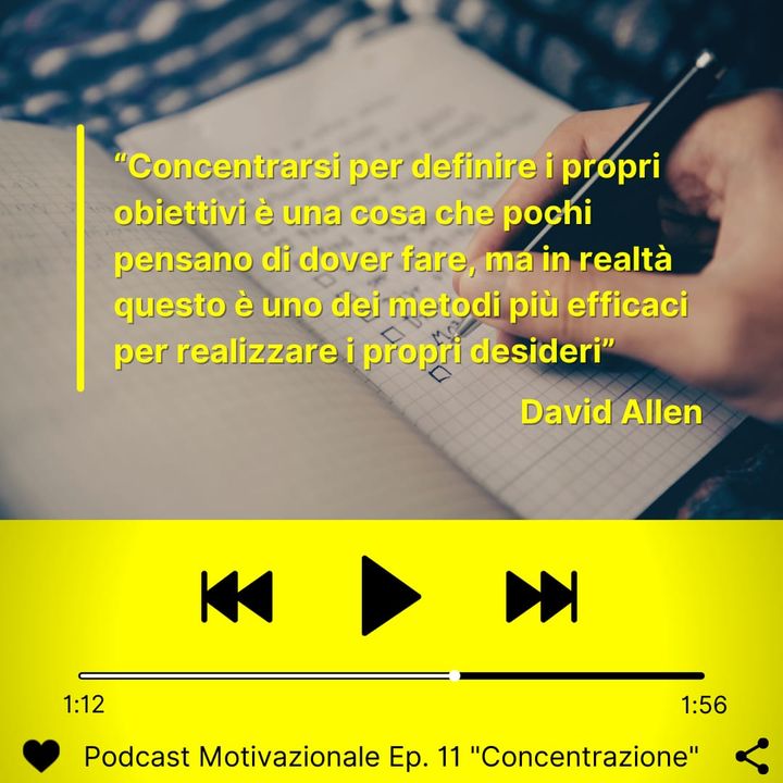 Podcast Motivazionale: "Concentrazione"
