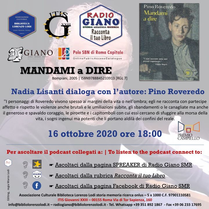 MANDAMI A DIRE | Pino ROVEREDO (1954-2023)
