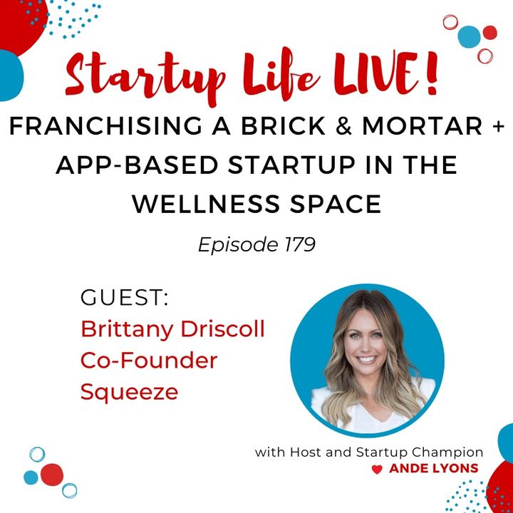 EP 179 Franchising a Brick and Mortar plus App Startup in the Wellness Space
