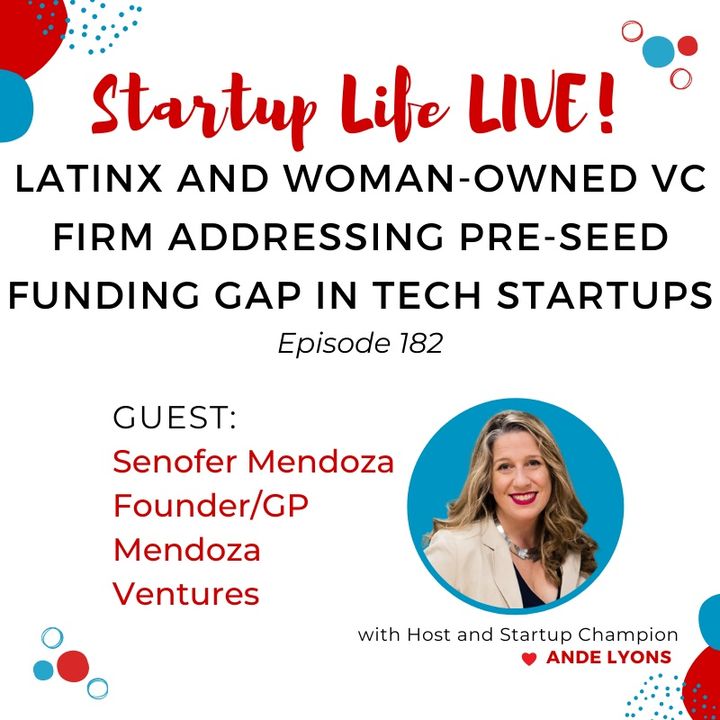 EP 182 LatinX and Woman Owned VC Firm Addressing Pre-Seed Funding Gap in Tech Startups