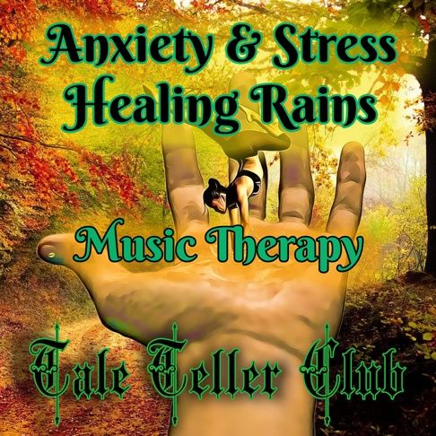 anxiety stress logo flyer Rife Vibes new age hand diver artwork autumn forest