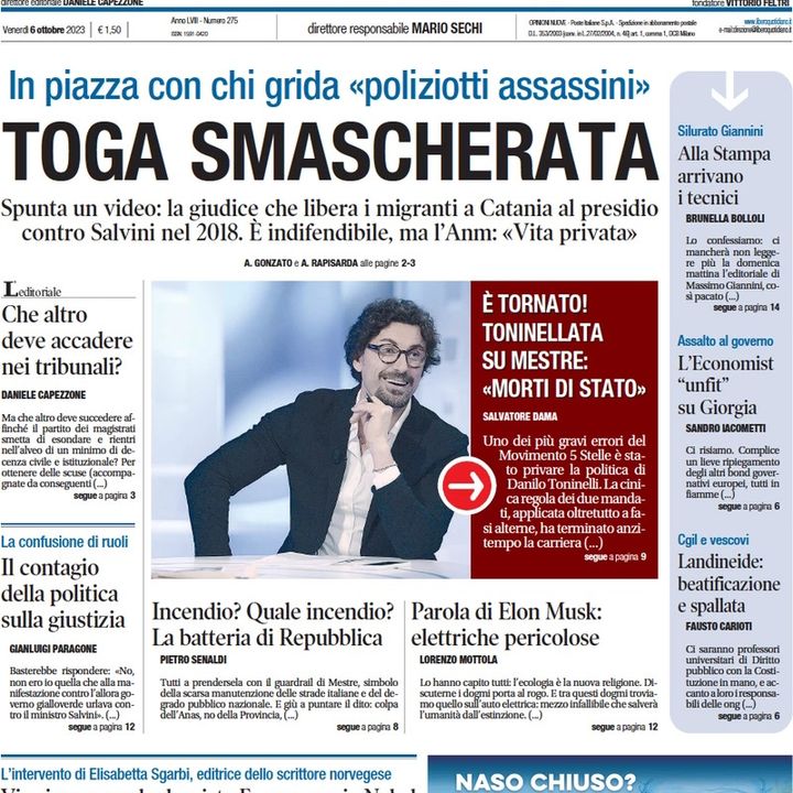 Rassegna stampa del 6 ottobre 2023