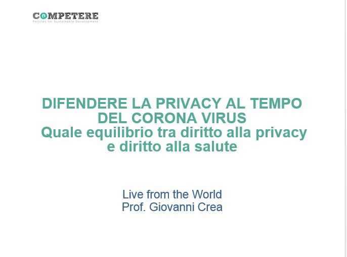 #CompetereLive Ep.2: Difendere la privacy al tempo del Corona Virus