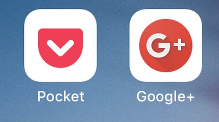 Noticias de dos aplicaciones Google + y Pocket