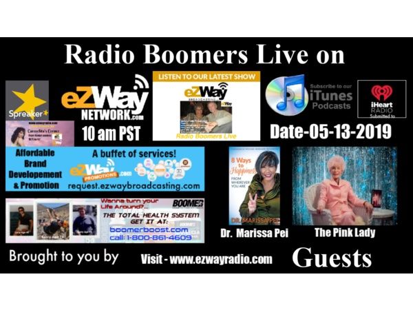 RADIO BOOMERS LIVE S8 EP 34 FEAT. Dr. Marissa (Asian Oprah) Pink Lady