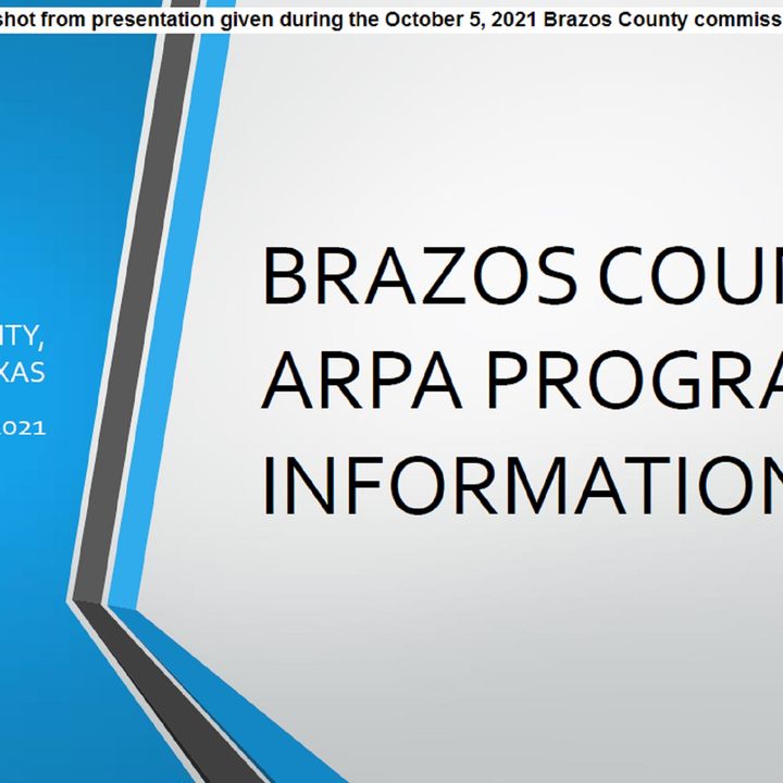 Brazos County commissioners learn where more than $44 million dollars in federal pandemic money can and can't be spent