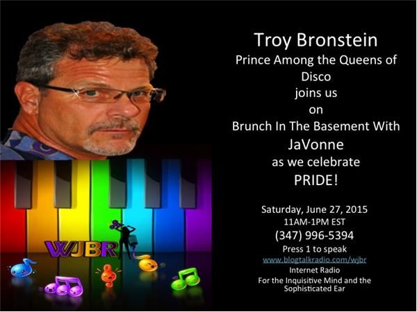 Troy Bronstein Celebrating Disco Music and Pride on Brunch In The Basement