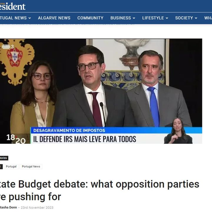 State Budget debate: what opposition parties are pushing for (Portugal Resident)
