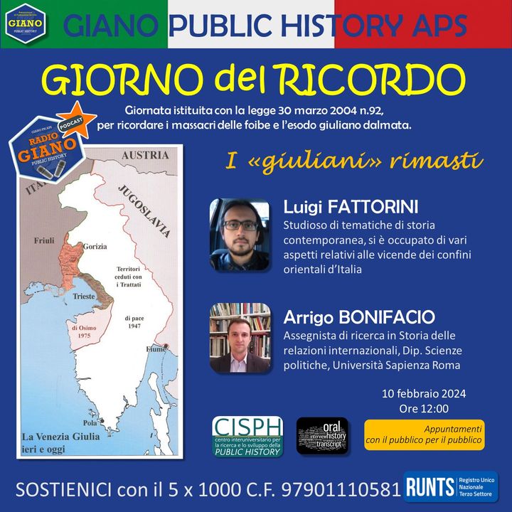 GIORNO DEL DEL RICORDO 10 FEBBRAIO 1947-2024 | I "GIULIANI" RIMASTI | Luigi FATTORINI dialoga con Arrigo BONIFACIO