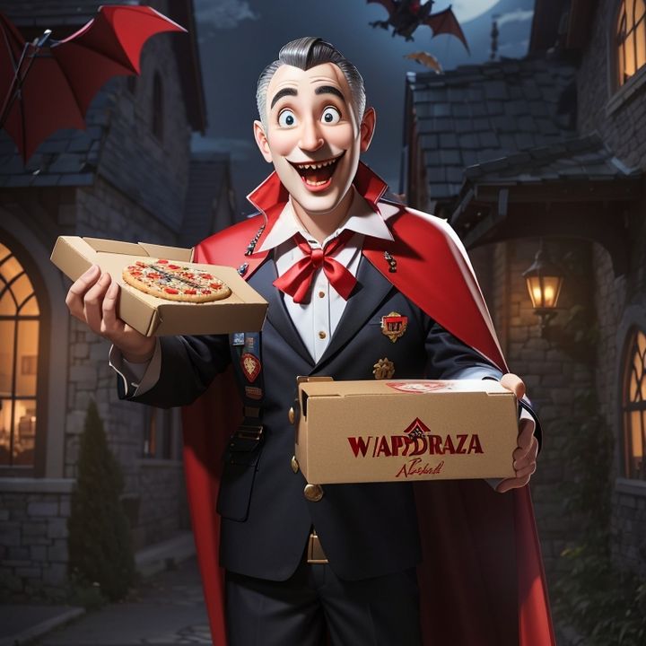 "Pizza and Fangs: Bob's Hilarious Encounter with Dracula