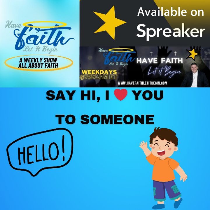 Say hello to someone today