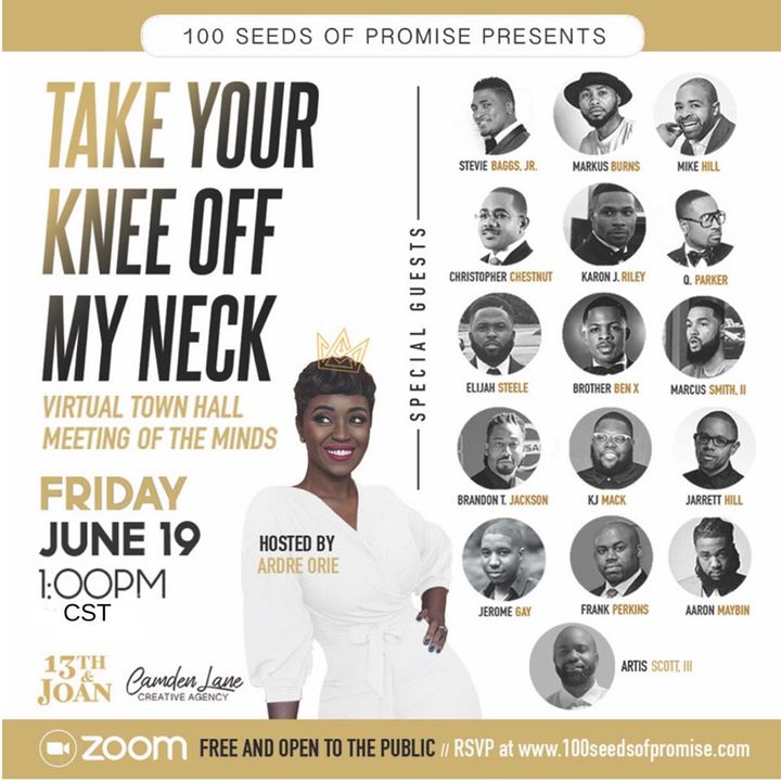 Ardre Orie talks about tomorrow's Take Your Knee Off My Neck town hall