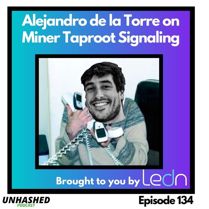 Alejandro de la Torre on Miner Taproot Signalling