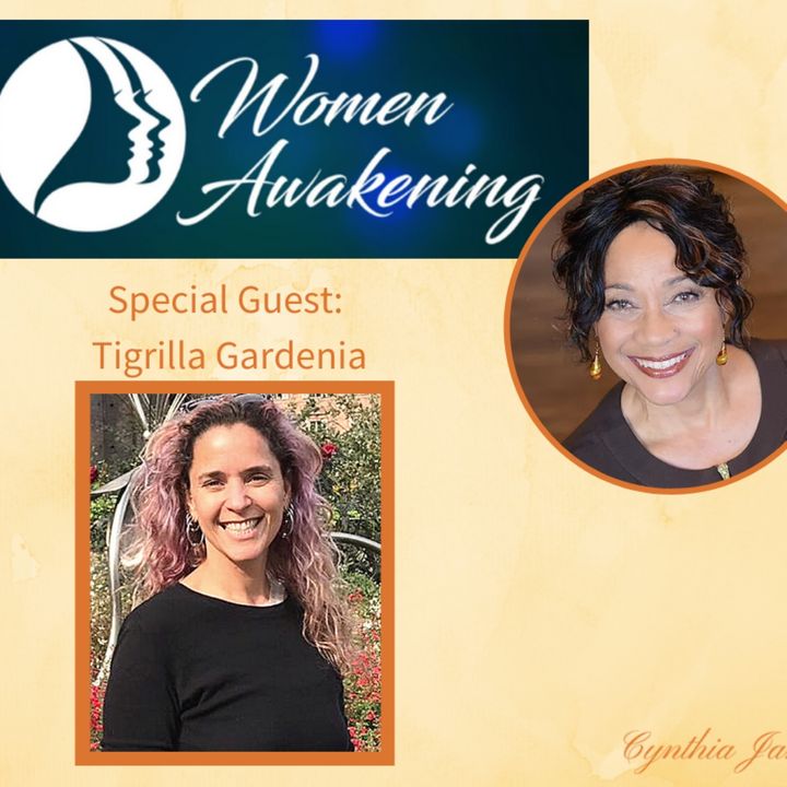 Cynthia with Tigrilla  Gardenia a World Ambassador for Plant Intelligence