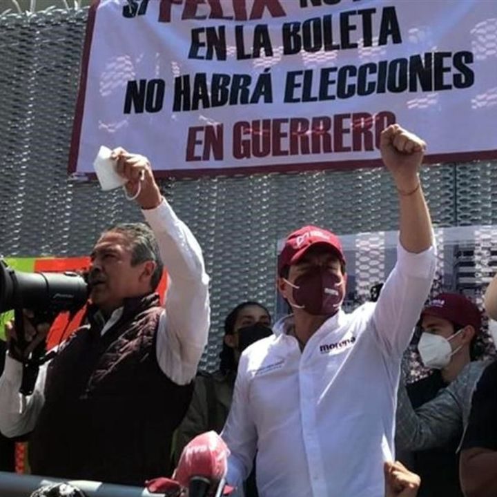 Raúl Morón, aspirante de Morena al Gobierno de Michoacán se integró al plantón frente al TEPJF