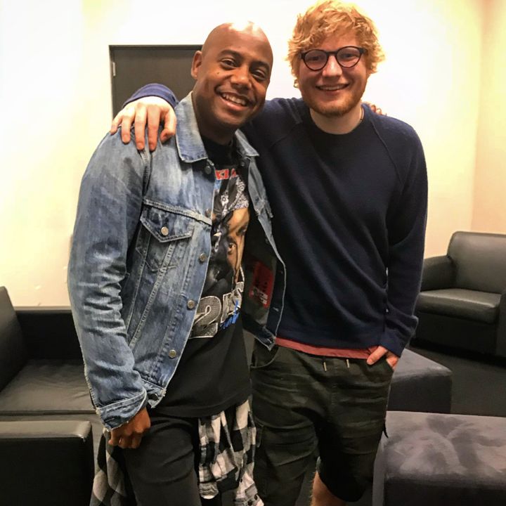 Catching up w/ Ed Sheeran Backstage at Barclay's Center