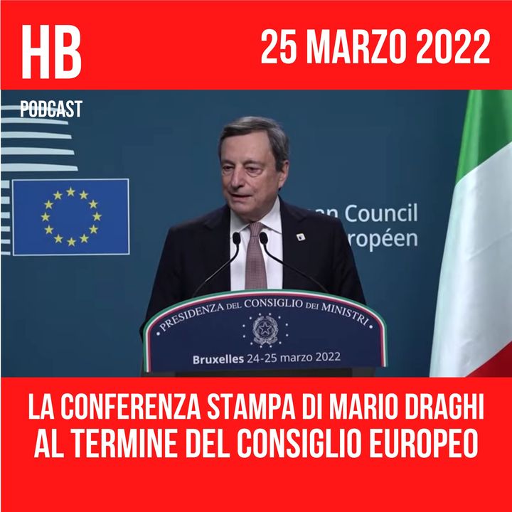 Conferenza stampa di Mario Draghi al termine del Consiglio Europeo