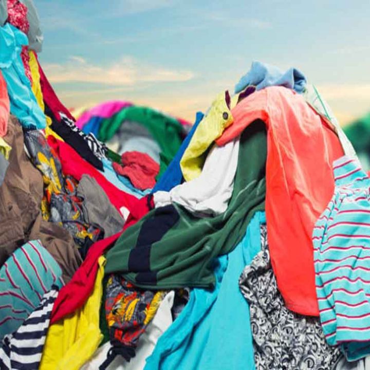Throw away clothes cause a textile mountain