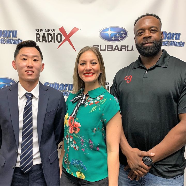 Dr. Rebecca Sarlea with Refresh Chiropractic, Daniel Hwang with Twenty Five Marketing, and Brian Hicks with Camp Gladiator
