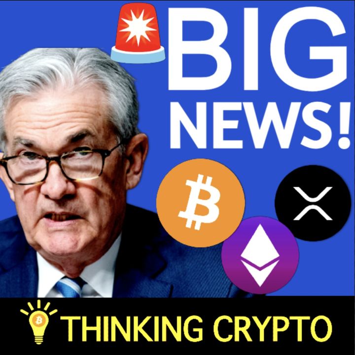 🚨CRYPTO HERE TO STAY SAYS FED JEROME POWELL AS BITCOIN PUMPS & CIRCLE USDC BLACKROCK
