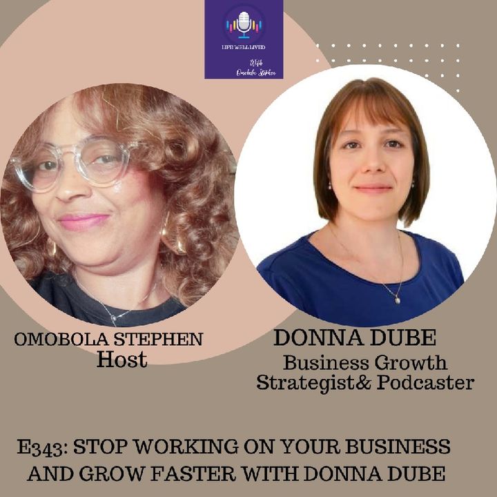 E343: STOP WORKING ON YOUR BUSINESS AND GROW FASTER WITH DONNA DUBE