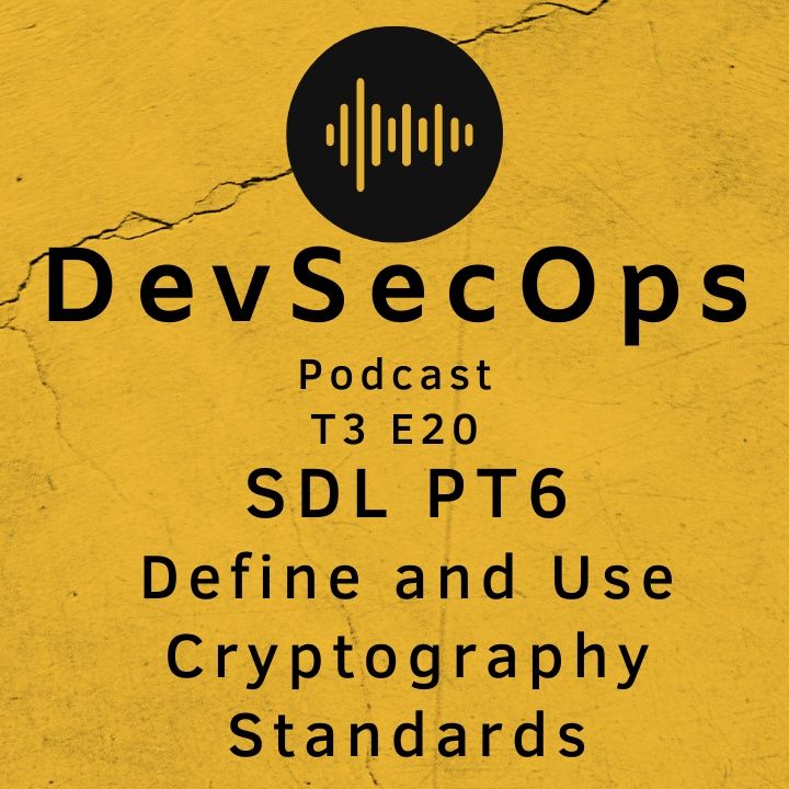 #20 - SDL PT6 - Define and Use Cryptography Standards