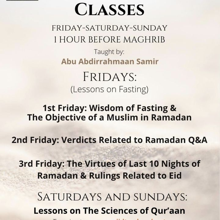 Ramadan Classes 1441/2020