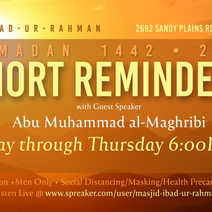 Ramadan 1442 2021 Short Reminders