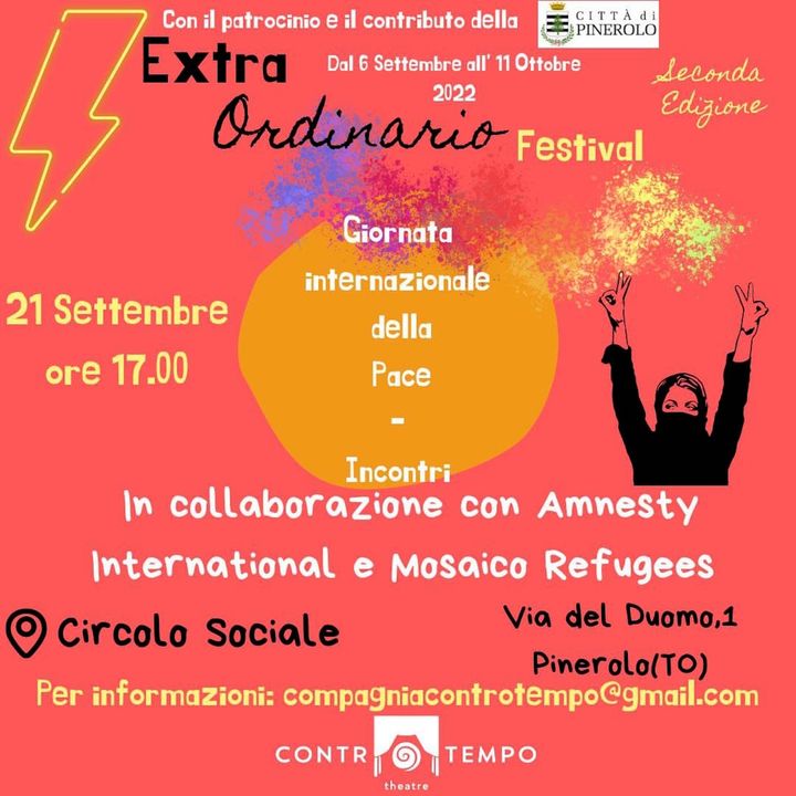 Giornata Internazionale della Pace 2022 a Pinerolo con ExtraOrdinario Festival - Intervista a Danilo Franti