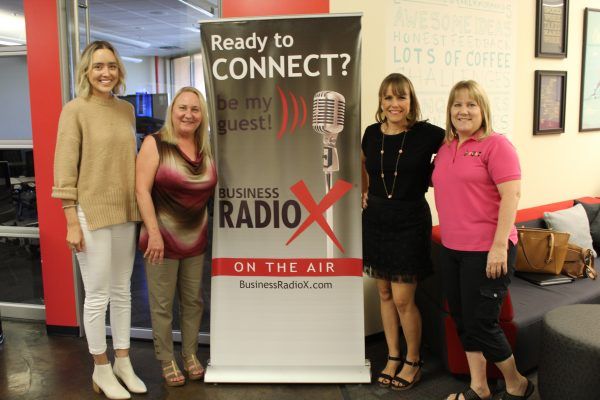 COLLABORATIVE CONNECTIONS Laurel Petsas with Maggies Place Debi Nielson with 88.7 The Pulse and Gwen Gustafson with Arizona Fun Services