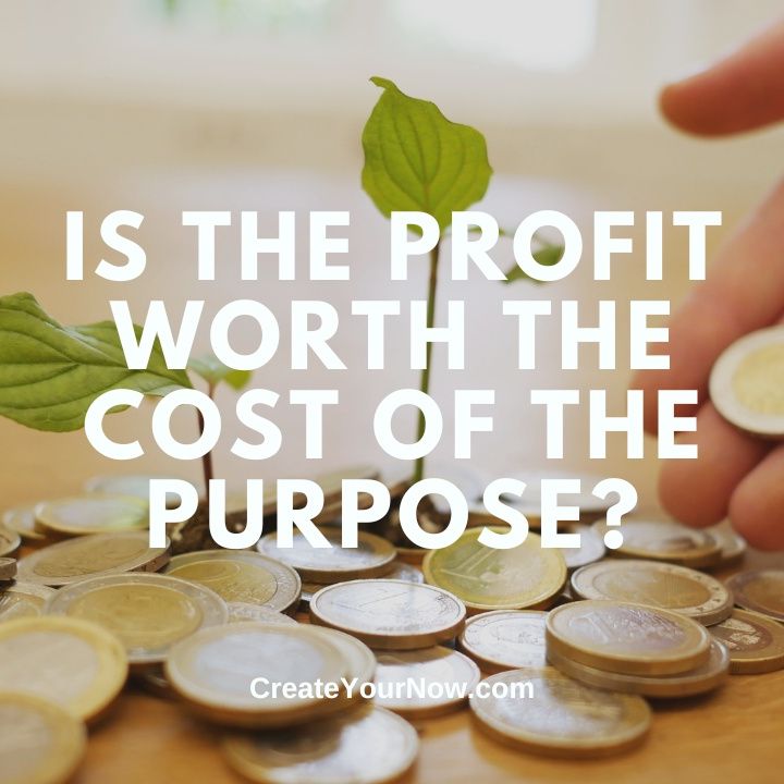 3074 Is the Profit Worth the Cost of the Purpose?