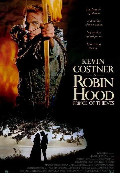 Robin Hood: Prince of Thieves (1991) Costner as Robin Hood battles an English accent!