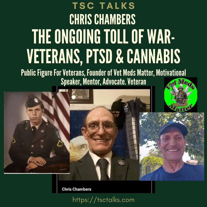 TSC Talks! The Ongoing Toll of War-Veterans, PTSD & Cannabis, with Chris Chambers, Purple Heart Vietnam Vet, Founder~Vet Meds Matter