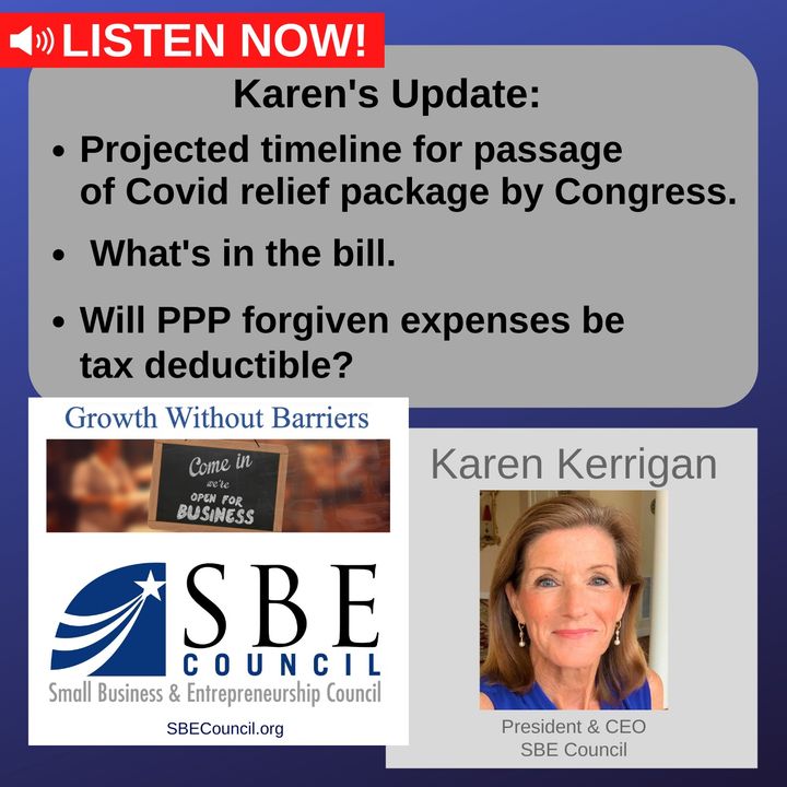Timeline for stimulus package from Congress; also, will PPP forgiven expenses be tax deductible?