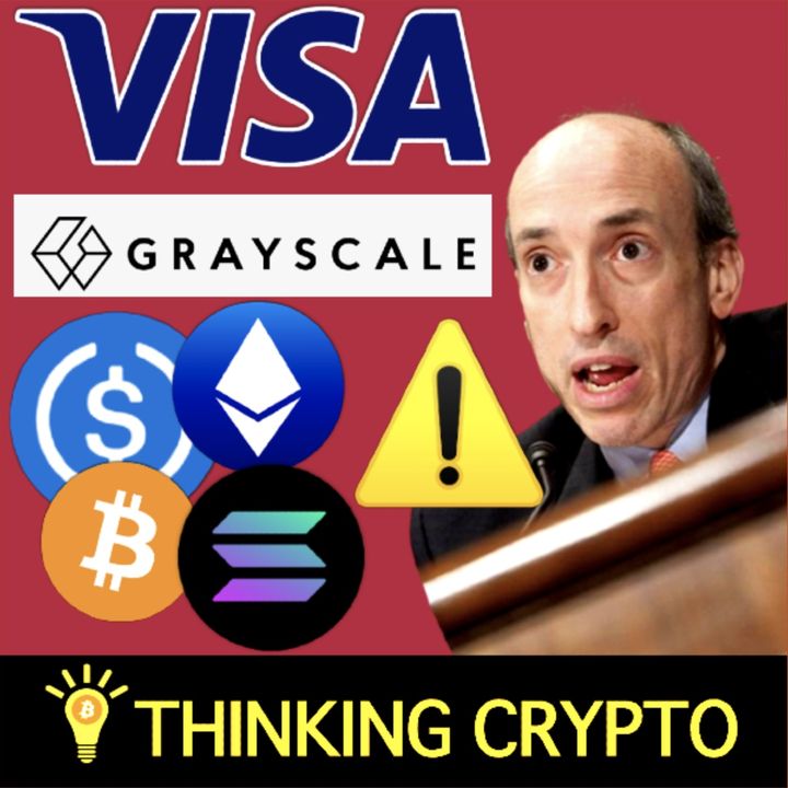 🚨VISA EXPANDS USDC STABLECOIN USE WITH SOLANA & ETHEREUM - SEC GARY GENSLER GRAYSCALE BITCOIN ETF DELAY