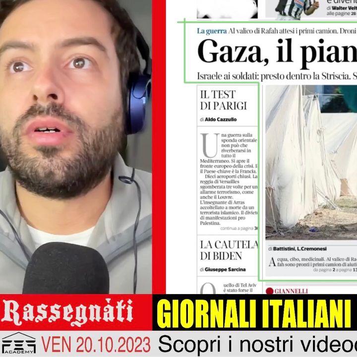 Giornali italiani che risolvono misteri - Rassegnàti 20/10/2023