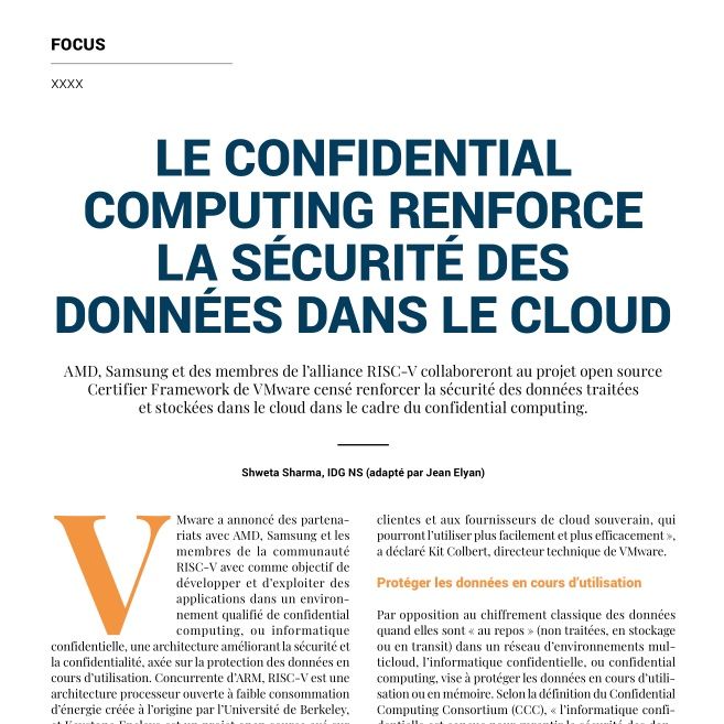 LMI 19 Focus : Le confidential computing vient renforcer la sécurité des données dans le cloud