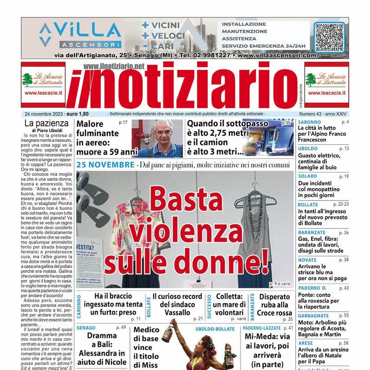 Gli eventi per la giornata contro la violenza di genere - Prima Pagina Il Notiziario di venerdì 24 novembre 2023