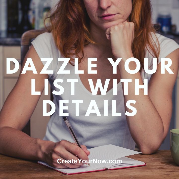 3217 Dazzle Your List With Details