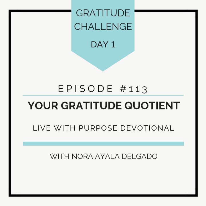 #113 GRATITUDE: Your Gratitude Quotient