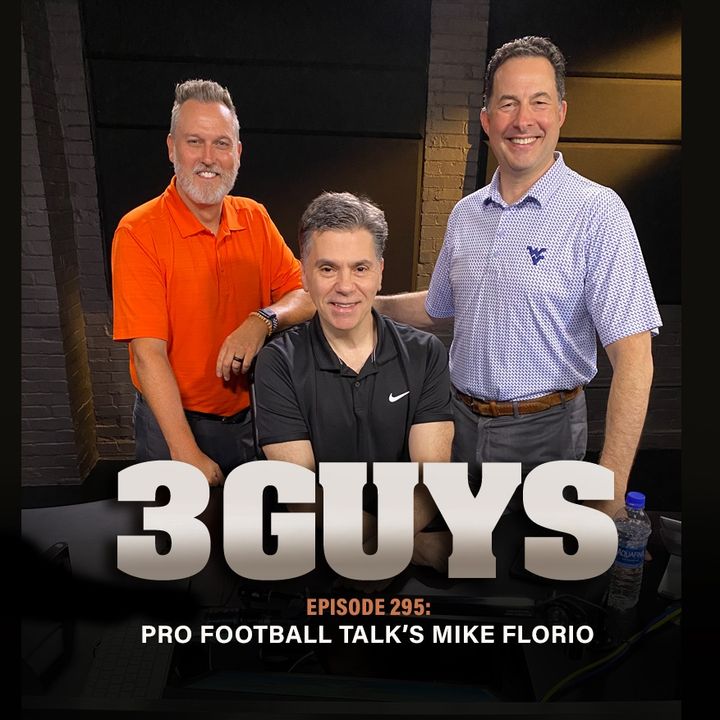 Pro Football Talk founder Mike Florio with Tony Caridi and Brad Howe