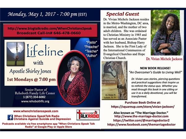 LifeLine with Apostle Shirley Jones and Featured Guest Pastor Dr. Vivian Jackson