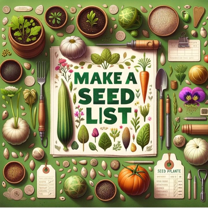Try new thing and make those seed lists for the garden and allotment